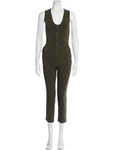 Pre-owned Rivet Utility V-neck Jumpsuit In Green
