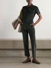 Rivet Utility Worker Corduroy Short Sleeve Jumpsuit In Grey In Grey