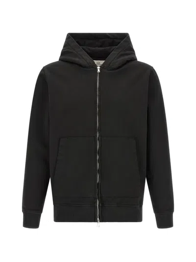 Riviera® Brushed Cotton-zip Hoodie In Black
