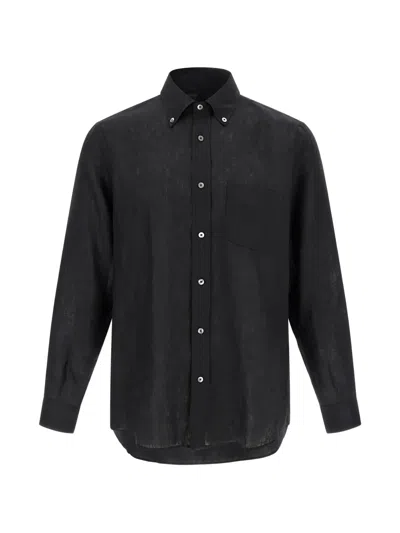 Riviera® Button-down Linen Shirt In Black