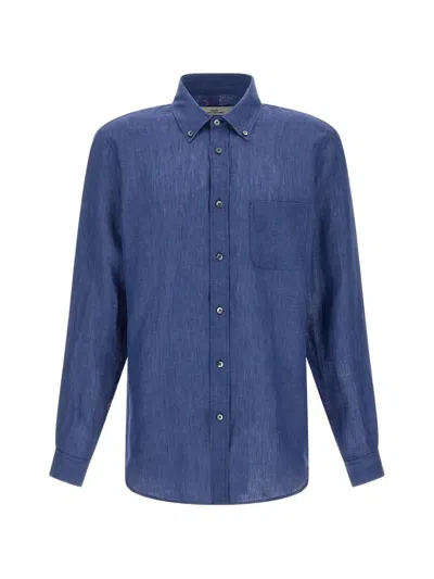 Riviera® Button-down Linen Shirt In Animal Print