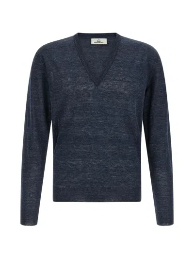 Riviera® Melange V-neck Sweater In Blue