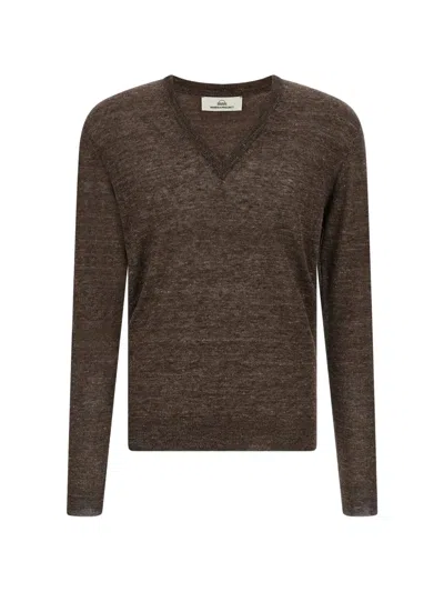Riviera® Melange V-neck Sweater In Brown