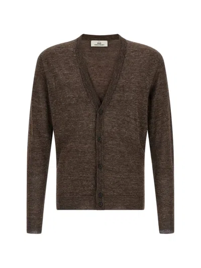 Riviera® Mélange-knit V-neck Cardigan In Brown