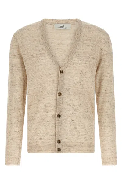 Riviera Project Cardigan 'linen Silk' In Beige