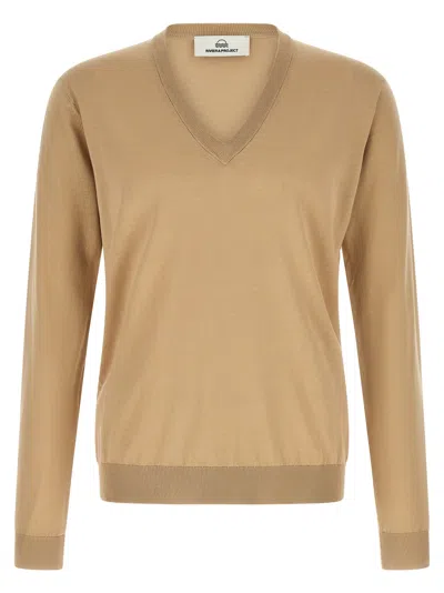 Riviera Project Cotton And Silk Sweater In Beige