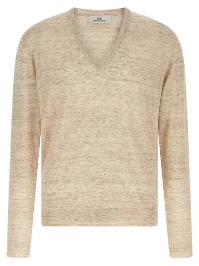 Riviera Project Linen And Silk Sweater In Beige