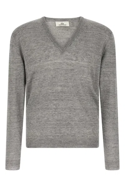 Riviera Project Linen And Silk Sweater In Gray