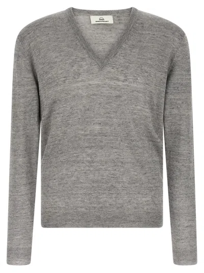 Riviera Project Linen And Silk Sweater In Gray