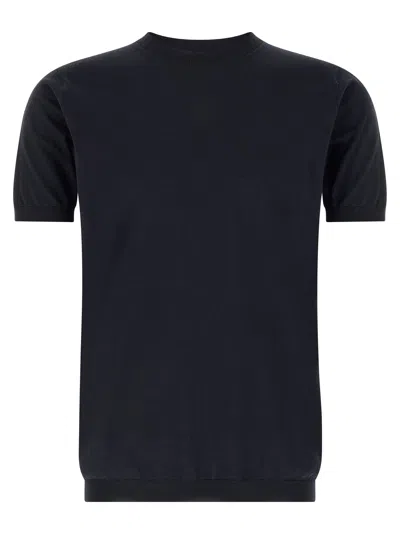 Riviera Project Linen Cotton Sweater In Blue