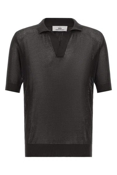 Riviera Project 'openwork' Polo Shirt In Braun