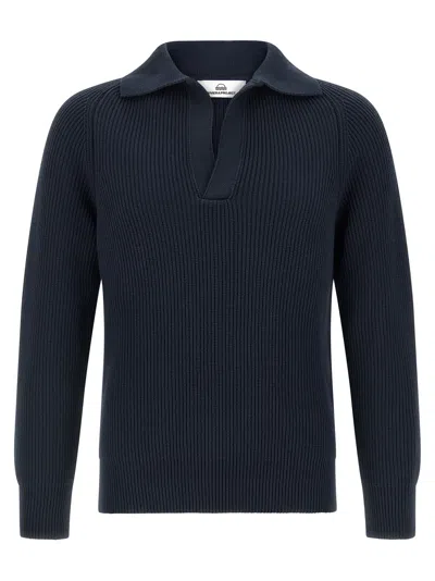 Riviera Project Polo Sweater In Blue