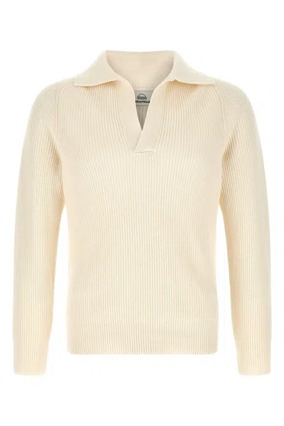 Riviera Project Polo Sweater 'polo Sweater' In White