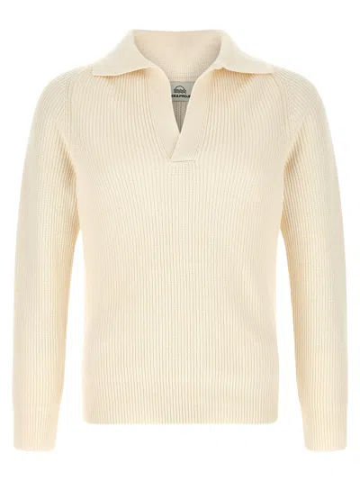 Riviera Project Polo Sweater In White