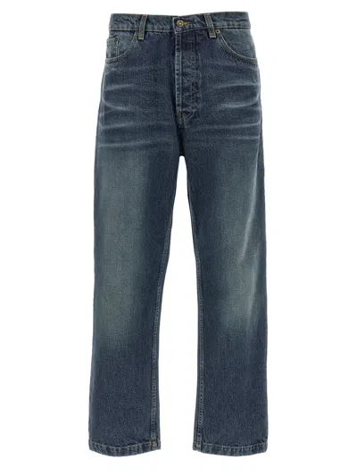 Riviera Project Stone Washed Jeans In Blue