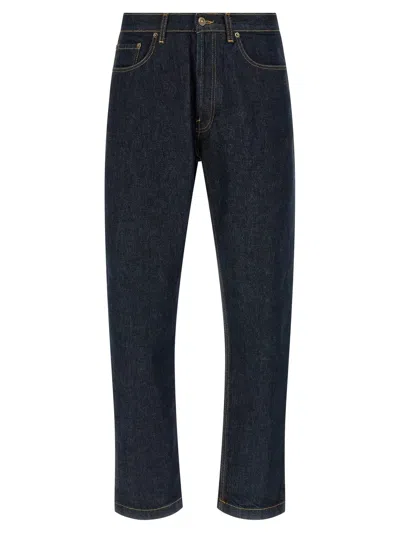 Riviera Project Tapered Leg Jeans In Blue