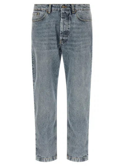 Riviera Project Tapered Leg Jeans In Light Blue