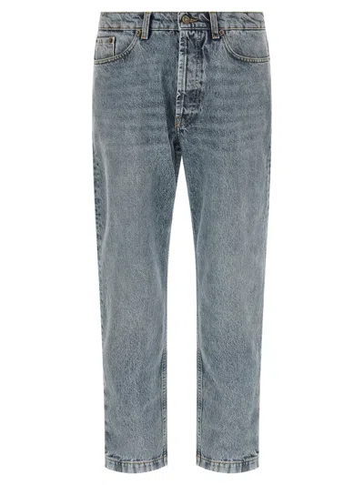 Riviera Project Tapered Leg Jeans In Light Blue