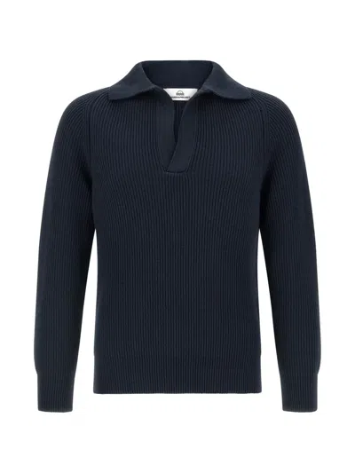 Riviera® Ribbed Polo Collar Sweater In Blue