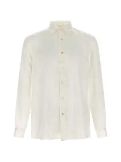 Riviera® Vertical-stripe Silk Shirt In White