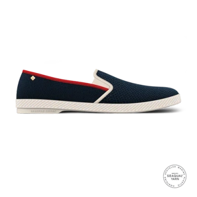 Rivieras Classic Canvas & Mesh Slip-on Loafer In Blue