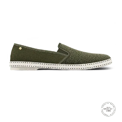 Rivieras Classic Canvas & Mesh Slip-on Loafer In Gray