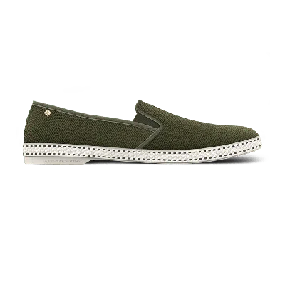 Rivieras Classic Cotton Canvas Slip-on Loafer In Green