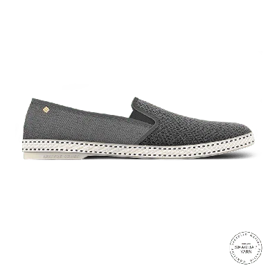 Rivieras Classic Cotton Canvas Slip-on Loafer With Laces In Anthracite Multi