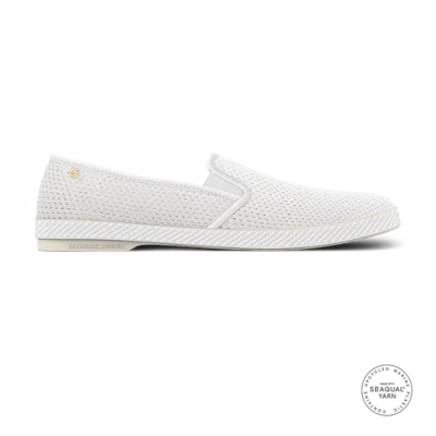 Rivieras Classic Mesh Slip-on Loafer In White