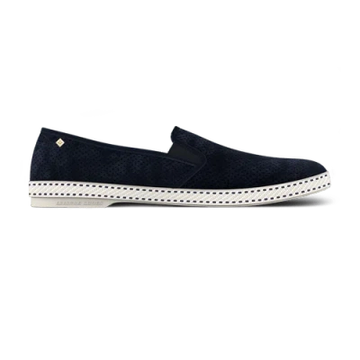 Rivieras Classic Suede Slip-on Loafer In Blue