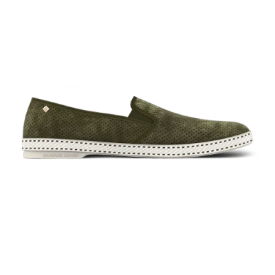 Rivieras Classic Suede Slip-on Loafer In Green