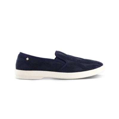 Rivieras Classic Terry Cloth Slip-on Loafer In Blue