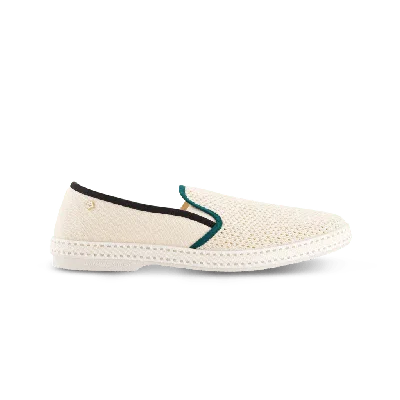 Rivieras Cotton Canvas & Mesh Slip-on Loafer In Neutral