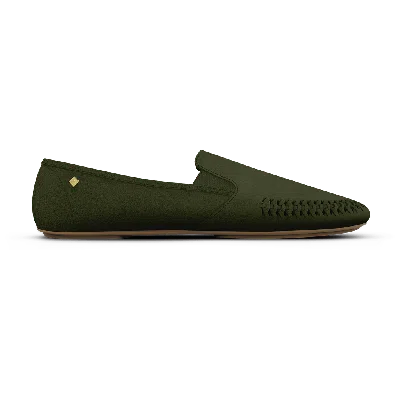 Rivieras Jazz Suede Slip-on Moccasin In Green