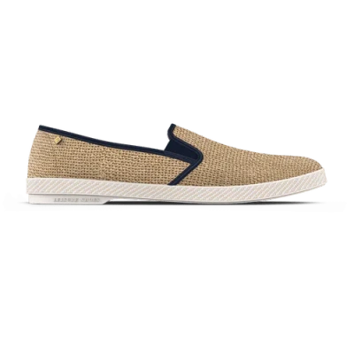 Rivieras Raffia Slip-on Loafer In Brown