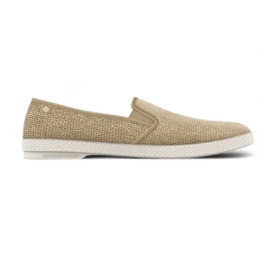 Rivieras Raffia Slip-on Loafer In Neutral