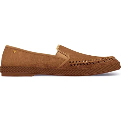 Rivieras Slip-on Woven Split Toe Moccasin In Brown
