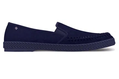 Rivieras Women's Blue Classic Braided Navy Suede In Multi