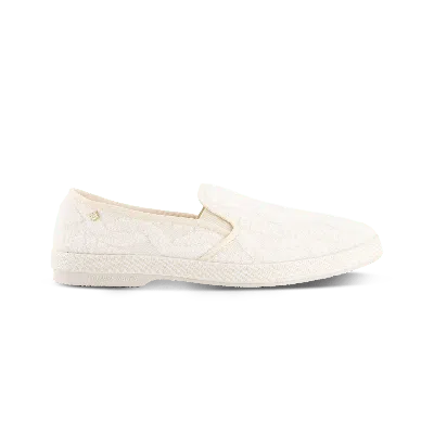 Rivieras Women's Classic Terry Cloth Slip-on Loafer White In Neutral