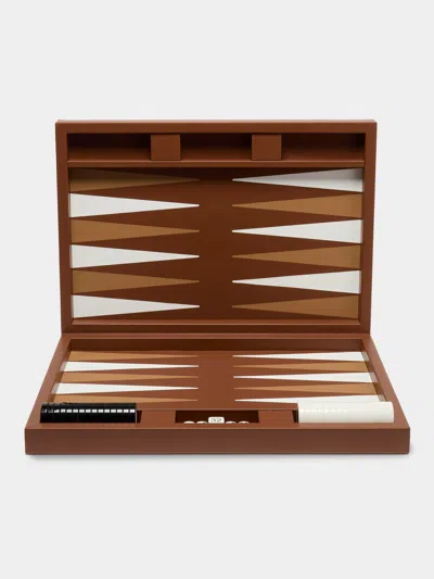 Riviere Eva Handwoven Leather Backgammon Set