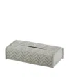 Riviere Herringbone Quilted Rectangular Box In Grey