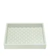 Riviere Large Quilted Febe Diamonds Tray In Green