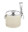 Riviere Leather Menfi Ice Bucket In Ivory