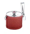 Riviere Leather Menfi Ice Bucket In Red