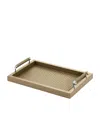 Riviere Leather Woven Diana Tray In Neutral