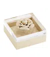 Riviere Quilted Floral Box In Ivory