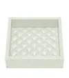 Riviere Small Quilted Febe Diamonds Tray In Green