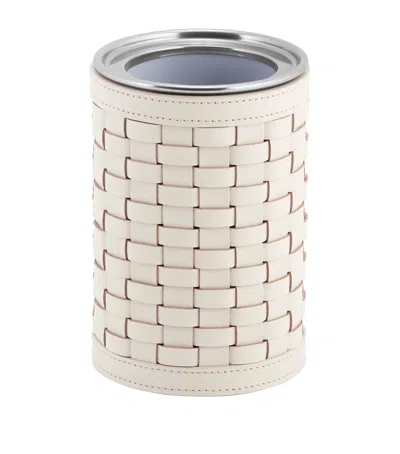Riviere Woven Leather Barcelona Bottle Cooler In Animal Print