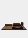 Riviere Woven Leather Desk Set