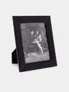 Riviere Woven Leather Photo Frame  Abask Luxury Gift In  Black